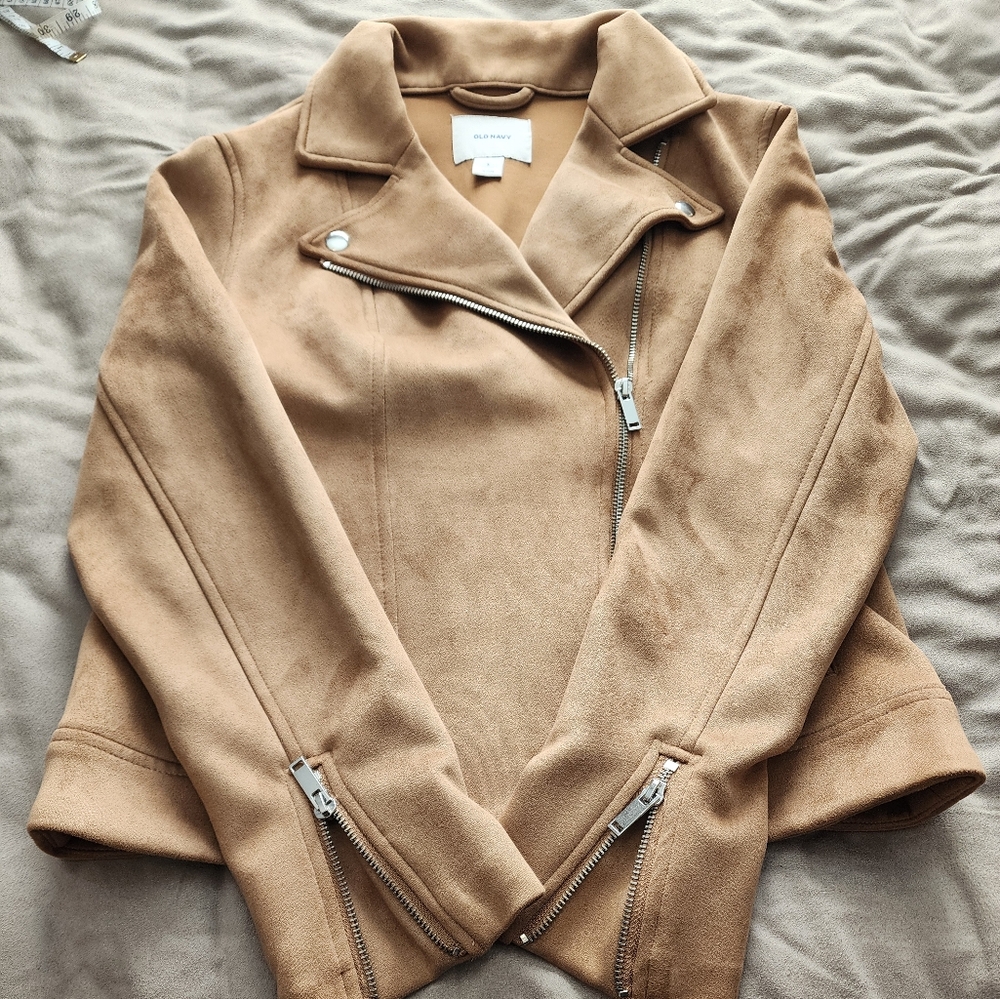 Sueded-knit Moto Jacket for Women